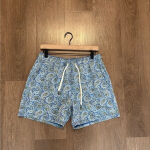 Fair Harbor Swim Trunks Mens Large blue Drawstring Pockets Resort Beach Preppy